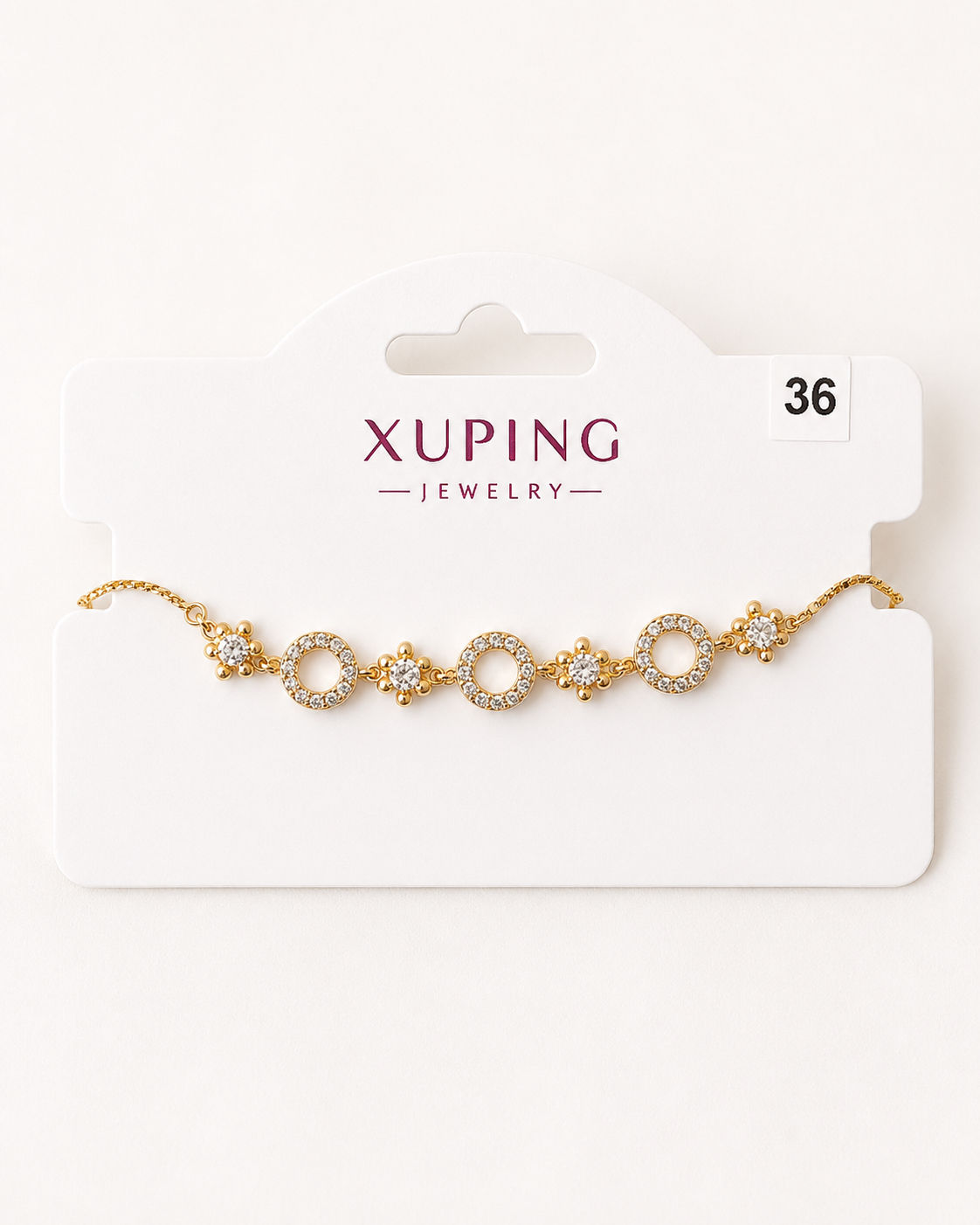 Pulsera ajustable Xuping círculos y flores 