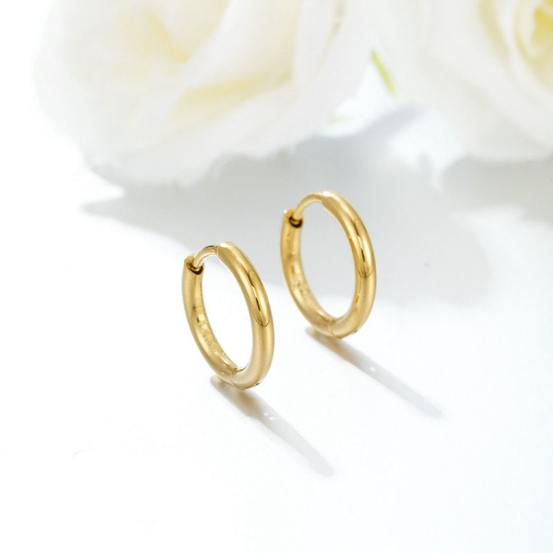 Argollas mini 14K Xuping 