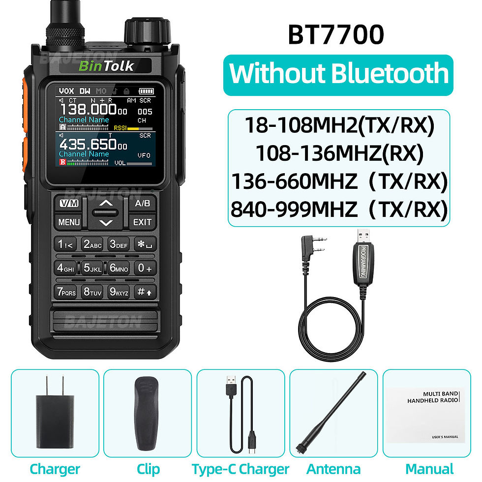 Thumbnail: BinTolk BT7700 Walkie Talkie  Portable  Full Band Bluetooth Programmer Noise