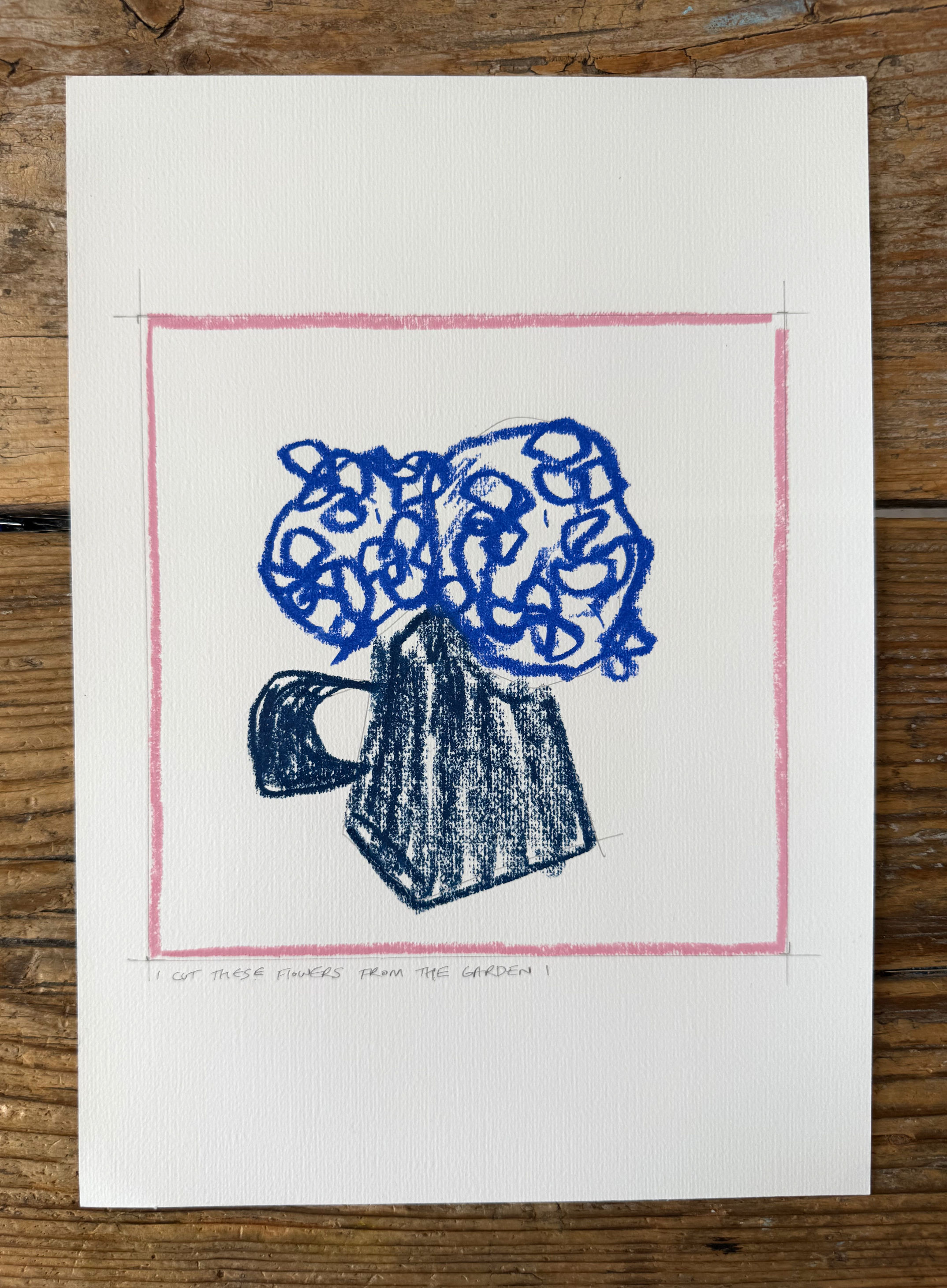 Paper Study / I cut these from the garden I