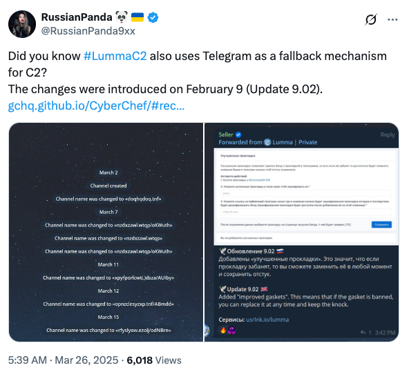 Source : https://x.com/RussianPanda9xx/status/1904755006617587808/