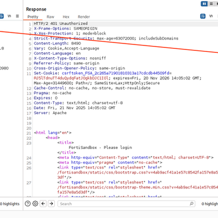 Double faille critique dans FortiSandbox — RCE non authentifié et bypass d'authentification