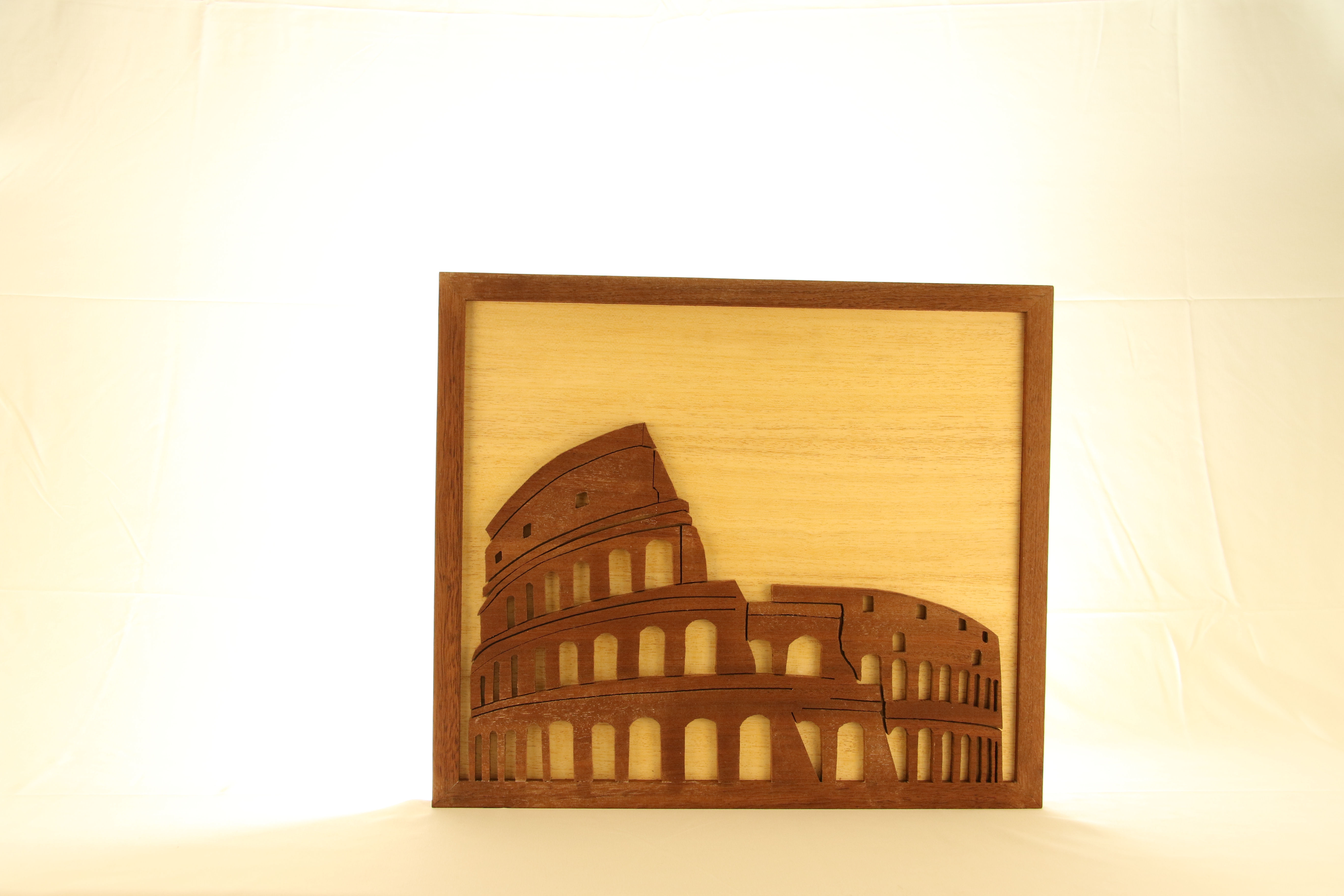 Quadro in legno Colosseo vista frontale