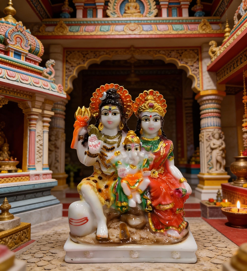 Thumbnail: Lord Shiv Parivar Polyresin  Statue (multicolor)