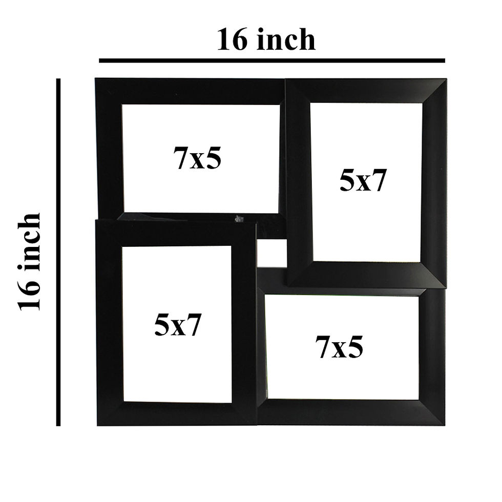 Thumbnail: WENS 4 Openings  Decorative Black Wall Hanging Collage Picture Photo Frame
