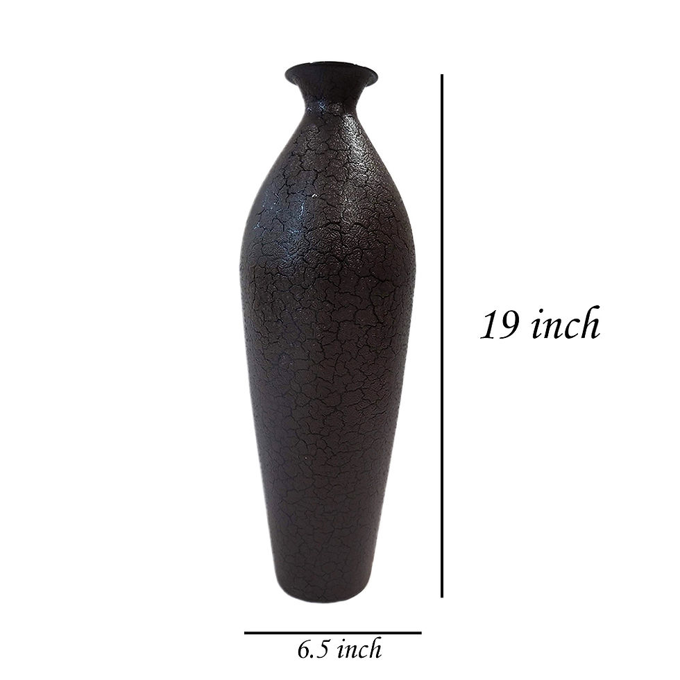 Thumbnail: WENS 19" Metal Flower Vase (Brown)