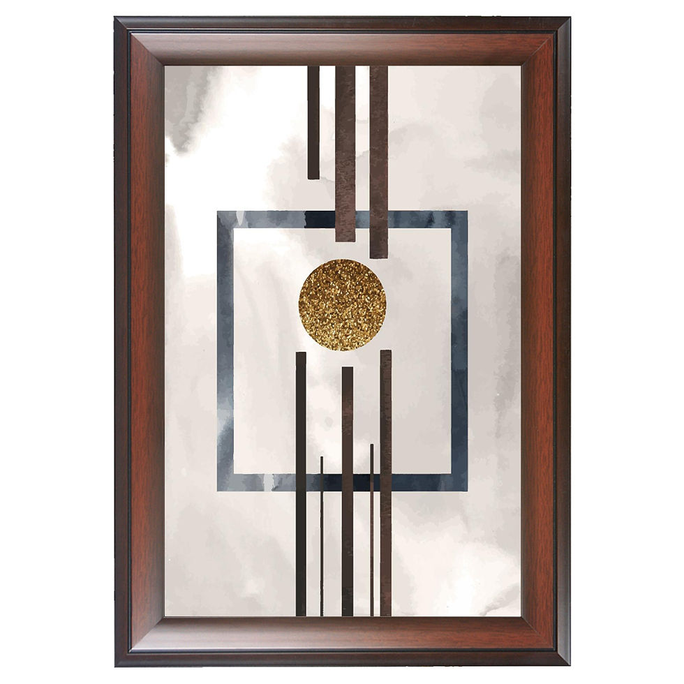 Thumbnail: WENS Boho Art MDF Wall Art Painting, Multicolor