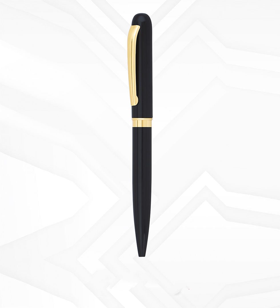 Thumbnail: Black Metal Pen Set Including 1 Roller & 1 Ball Pen  Gift Set