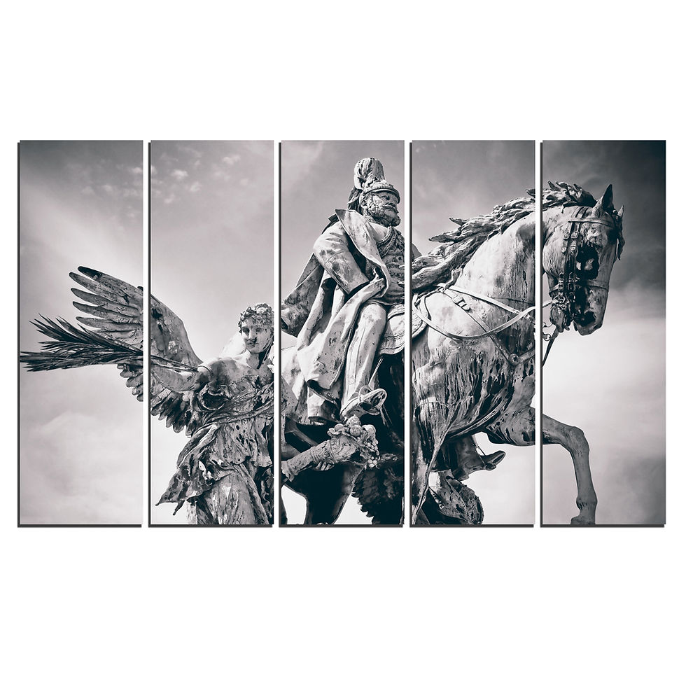 Thumbnail: WENS "Modern Art" 5 Panels Velvet Laminated Wall Art for Home Décor