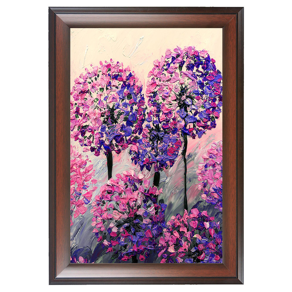 Thumbnail: WENS Engineered Wood Colorful Floral Art  Wall Painting, Multicolor
