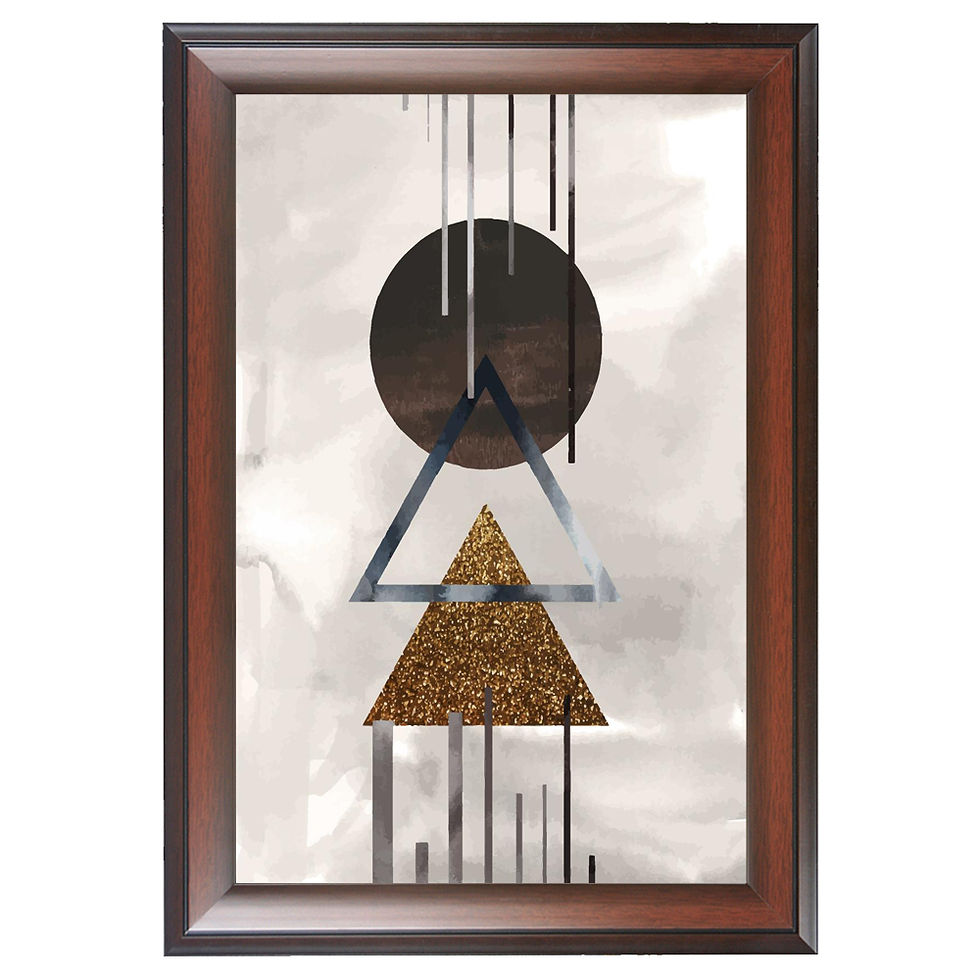 Thumbnail: WENS Boho Art MDF Wall Art Painting, Multicolour