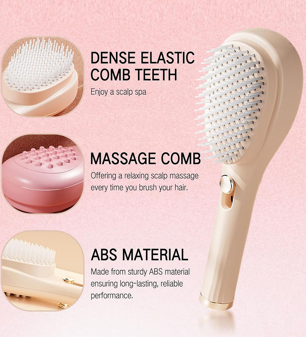 Thumbnail: Self Cleaning Brush, One-Click Cleaning Comb and Brush, Massage Comb