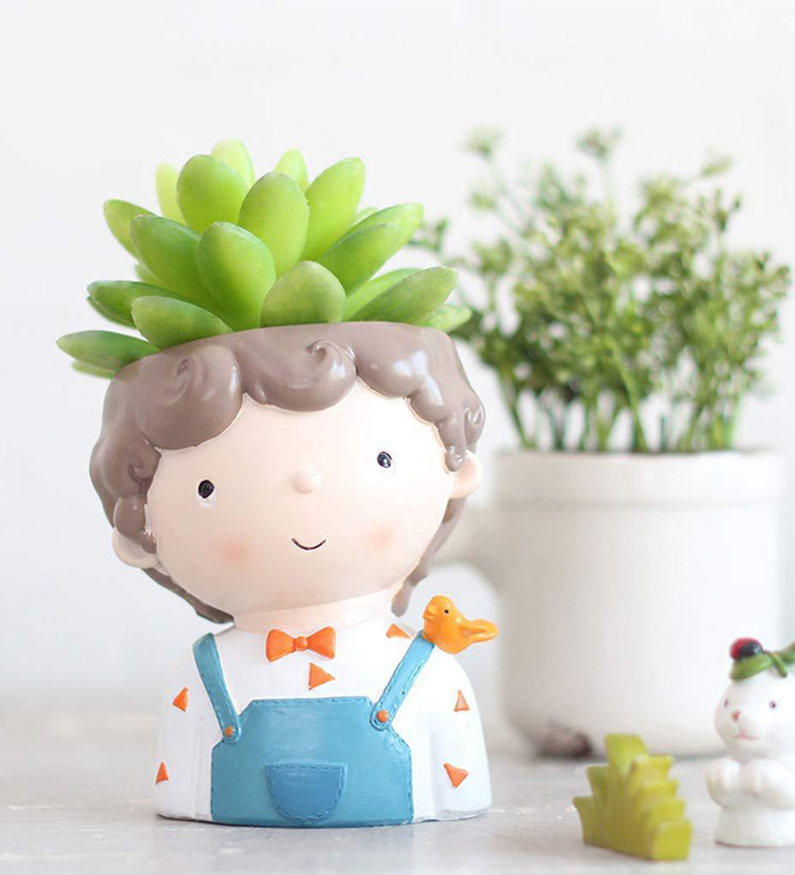 Handcrafted Resin Baby Boy Creative Succulent Flower Pots By WENS