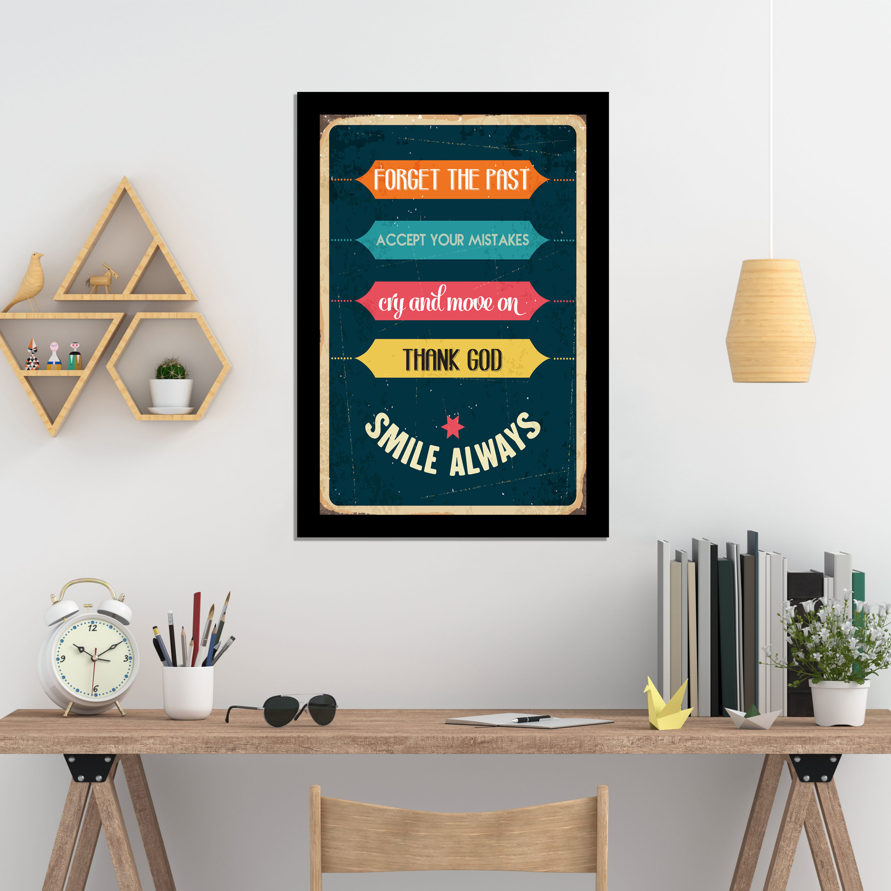 Wens Laminated Inspirational Quotes with Frame