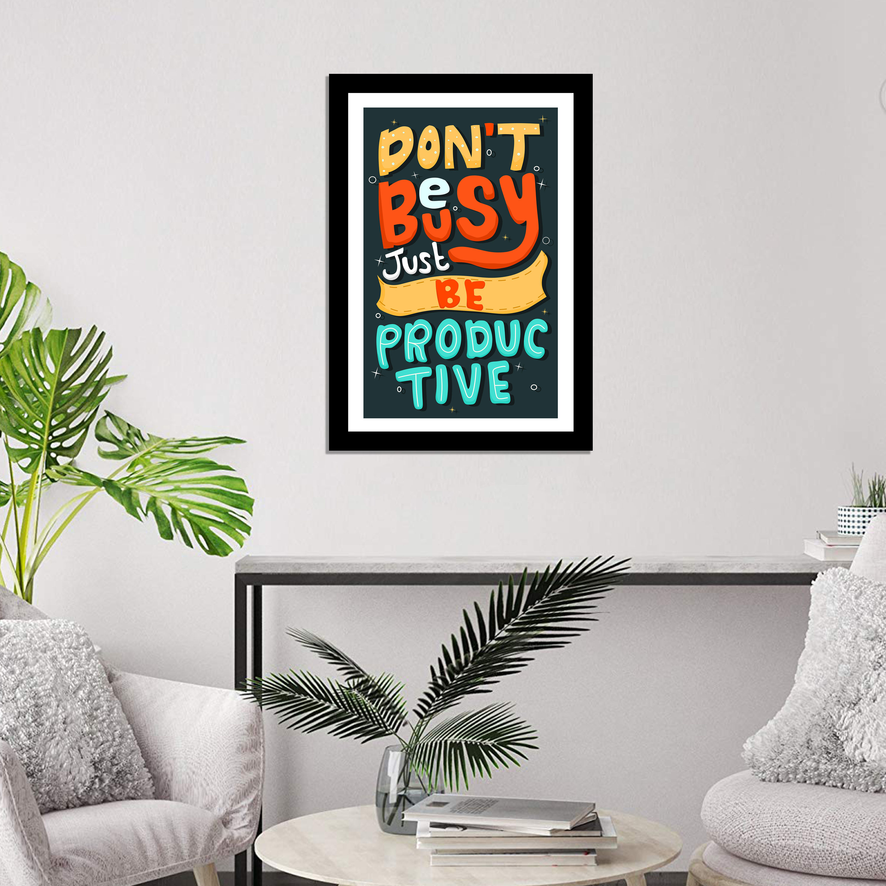 Wens Laminated Inspirational Quotes with Frame