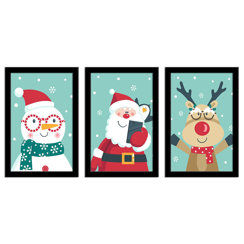 Thumbnail: WENS Framed "Christmas celebrationt"  Set of 3