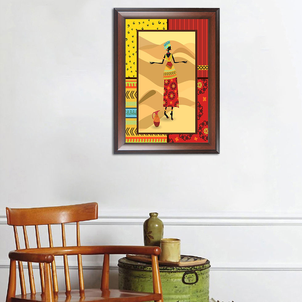 WENS Africal Tribal Wall Painting, Multicolour