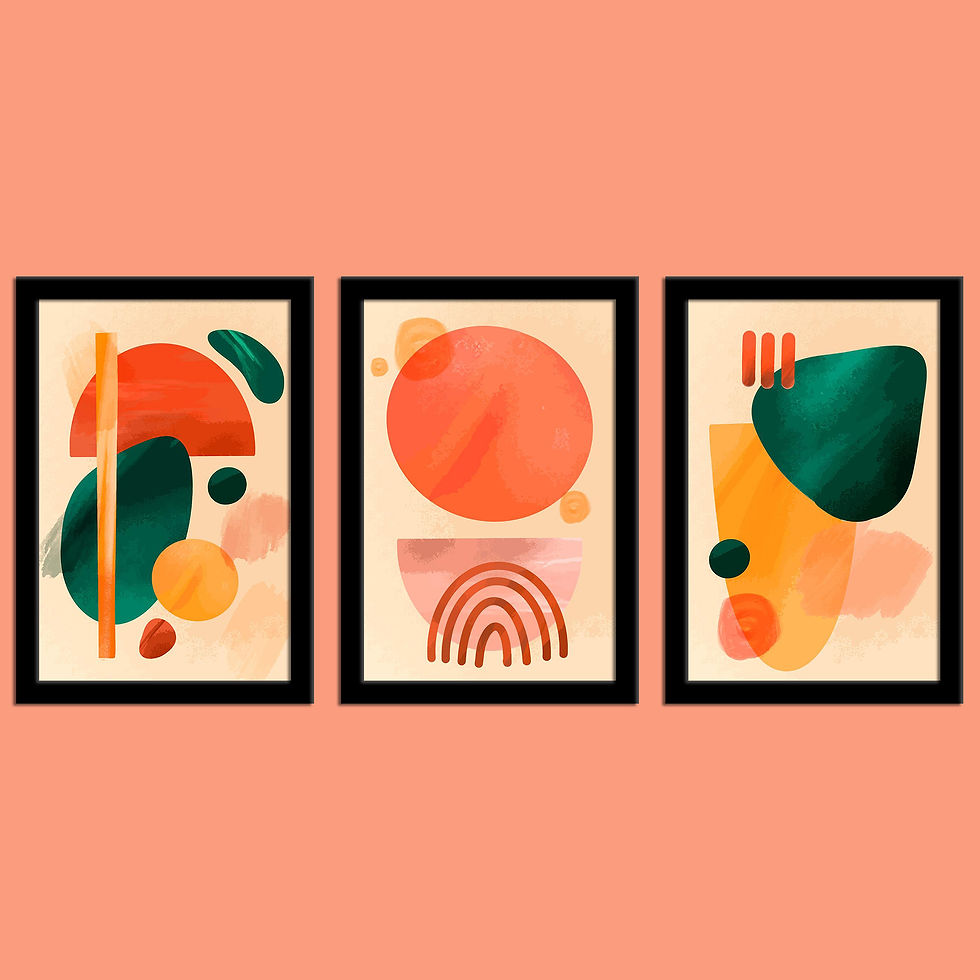Thumbnail: WENS Framed "Scandinavian Wall Art"  Set of 3