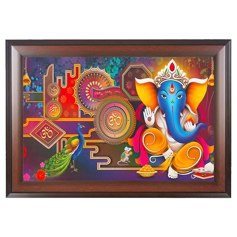 Thumbnail: WENS Lord Ganesh Wall Painting, Multicolour