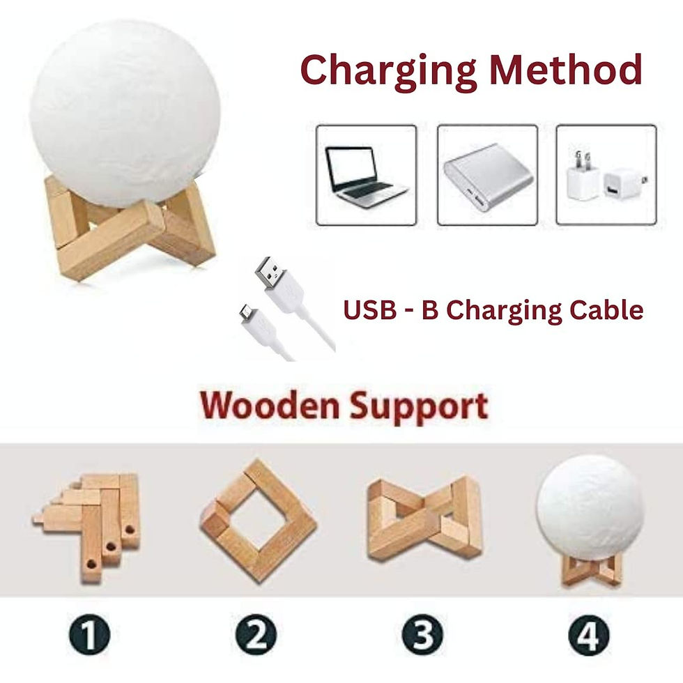 Thumbnail: Moon Lamp 7 Colour 15 cm Changeable Sensor Moon Night Lamp for Bedroom