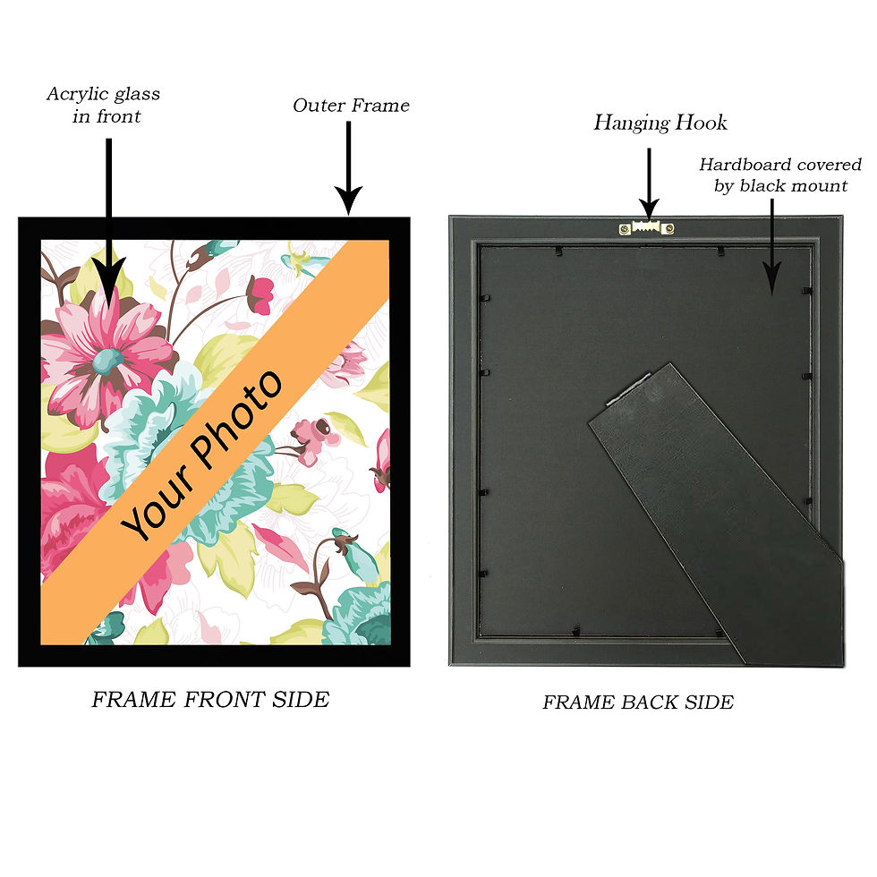 Thumbnail: WENS Wall Mounted & Table Photo Frame with Acrylic Glass - White