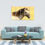 Thumbnail: WENS "Vatsu Horse Painting" 5 Panels Velvet Laminated Wall Art for Home Décor