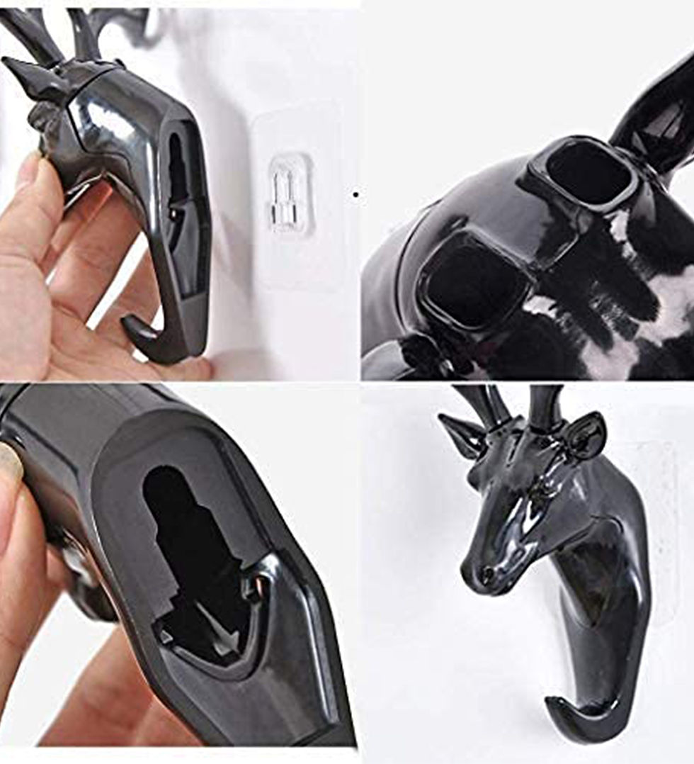 Thumbnail: Plastic Deer Head Hanging Hook