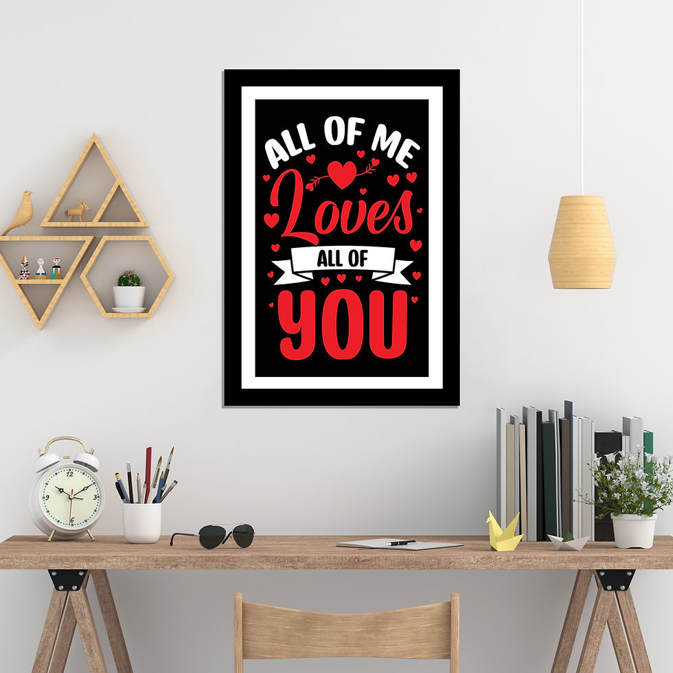 Thumbnail: Wens Laminated Valentine Quotes with Frame