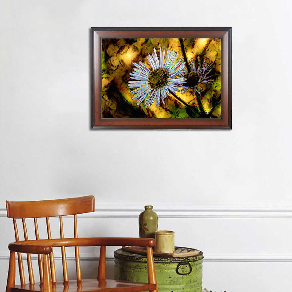 WENS White Flower Wall Painting, Multicolour