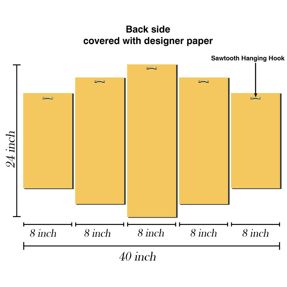 Thumbnail: WENS Velvet Laminated Nature's Art  5 Panels  Wall Art (24x40 Inch)