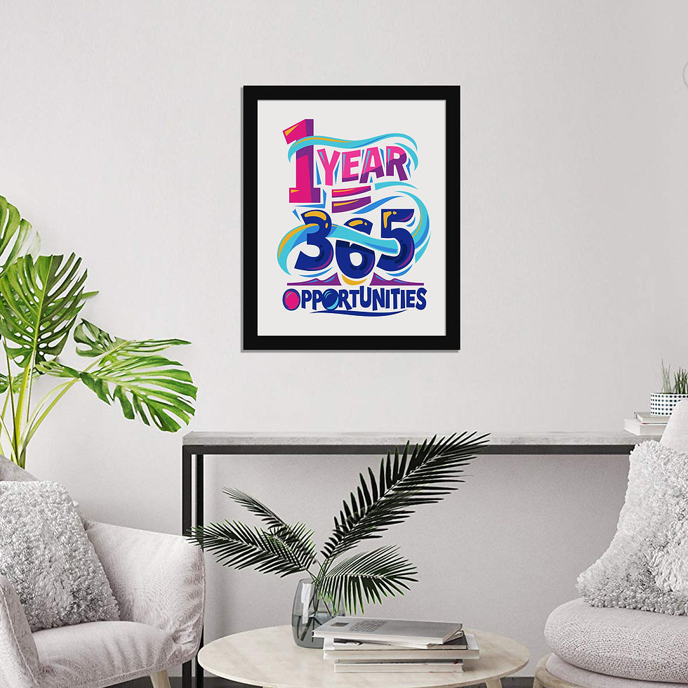 Thumbnail: WENS Framed  "Inspirational Quotes " with Front Acrylic Glass