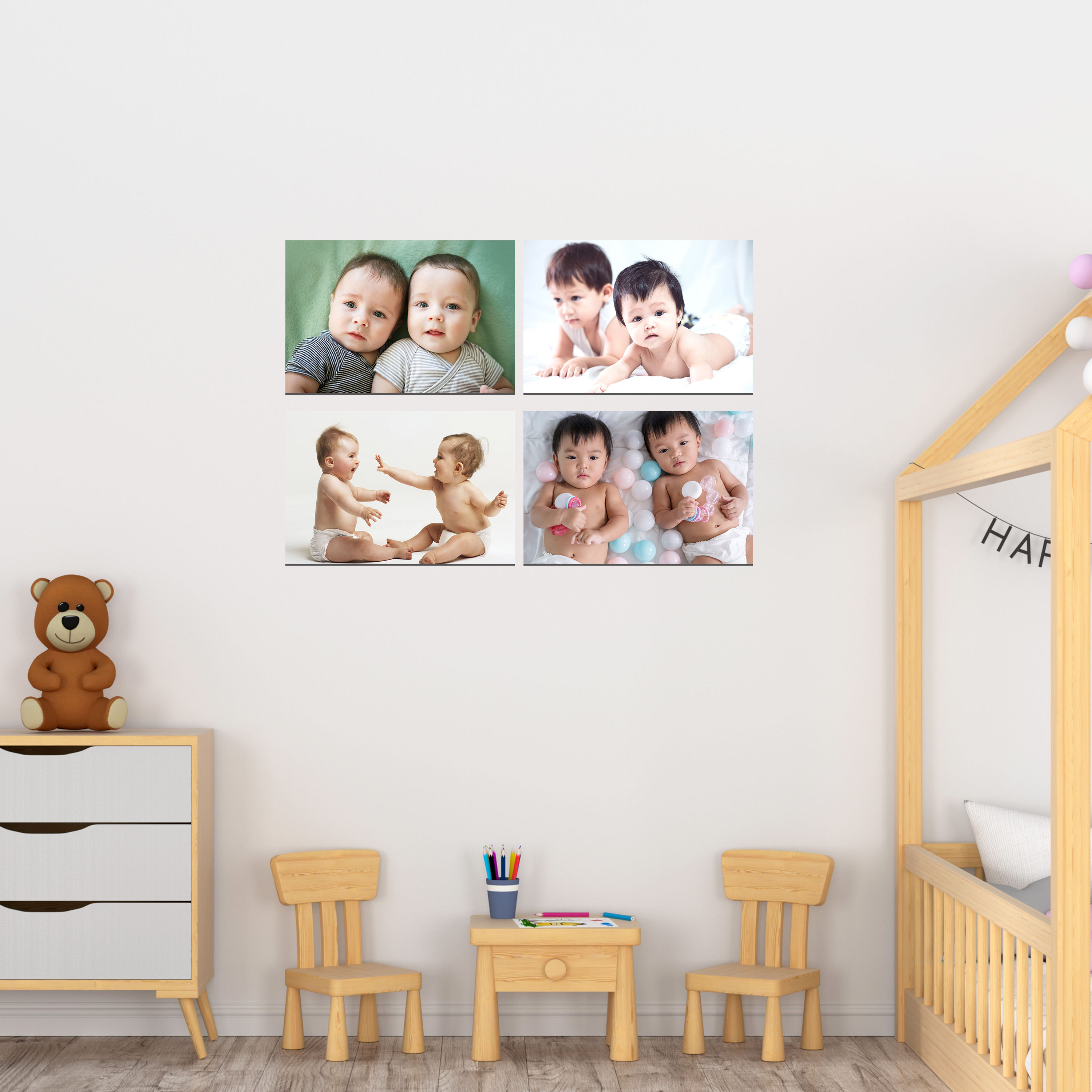 WENS Set Of 4 HD Digital Printed Cute Baby Poster