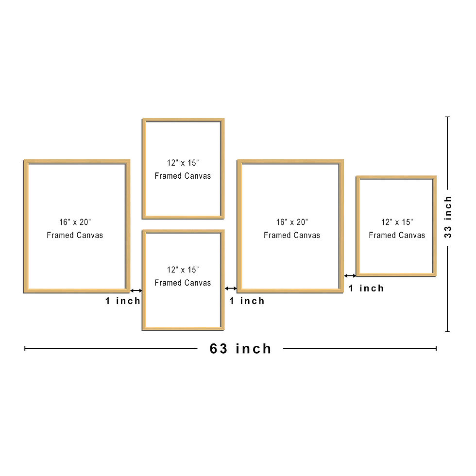 Thumbnail: WENS Multicolor Birds Modern Art Framed  Canvas Set of 5 Painting for Home Decor