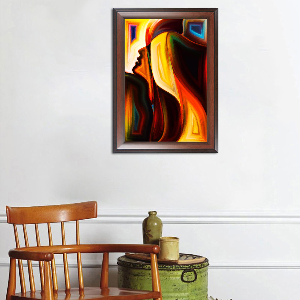 WENS Abstract Women Wall Painting, Multicolour