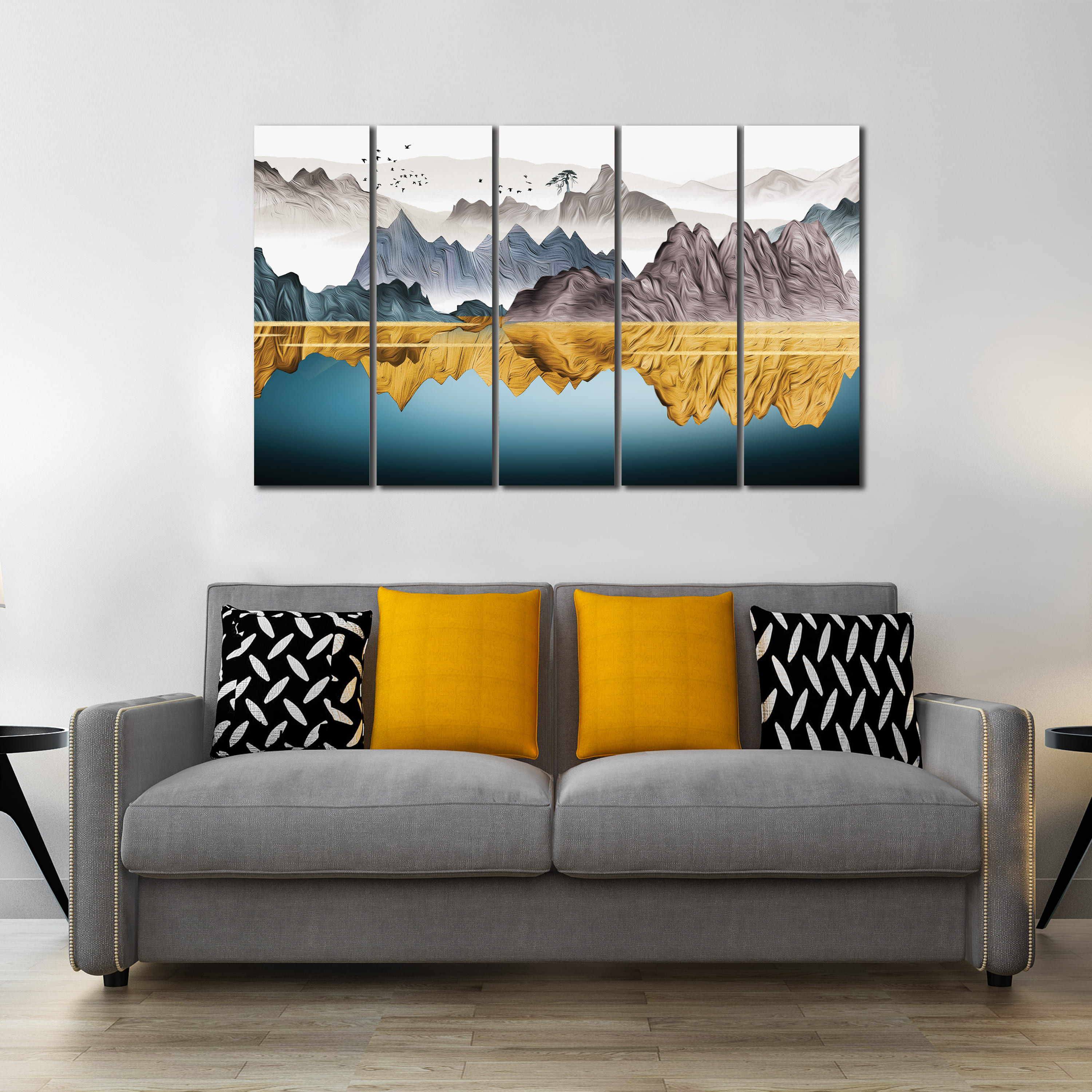 WENS Admiring Nature 5 Pieces Laminated Wall Art Panels