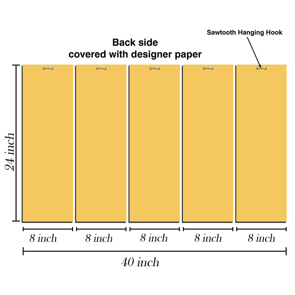 Thumbnail: WENS "Modern Art" 5 Panels Velvet Laminated Wall Art for Home Décor