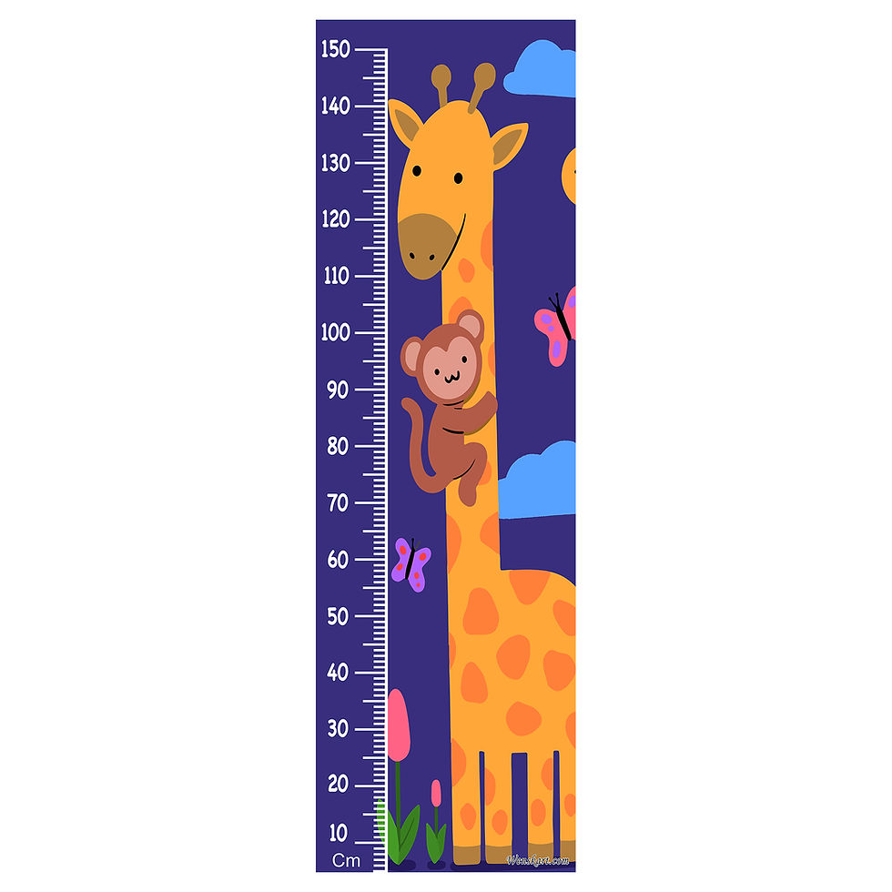 Thumbnail: WENS True Animal Friendship Kids Height Chart (18 x 59 Inches)
