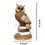 Thumbnail: WENS 12" Brown Polyresin Owl Sitting On Tree Feng Shui Showpiece For Good Luck