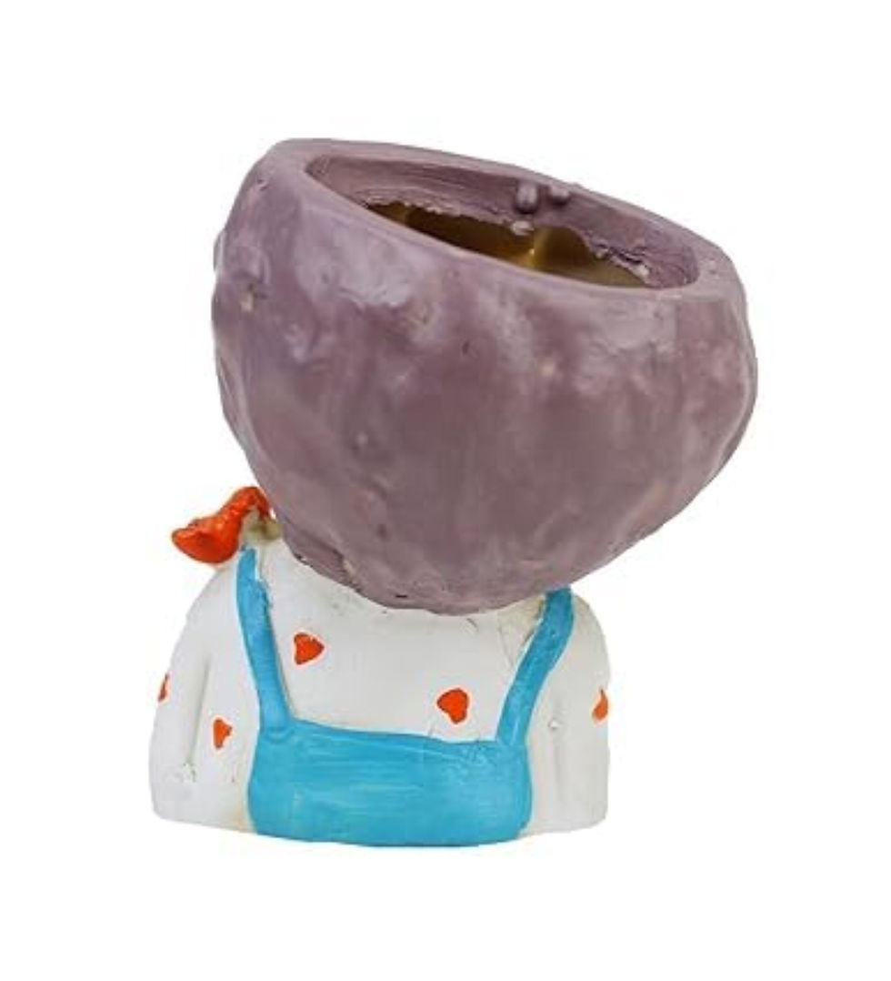 Thumbnail: Handcrafted Resin Baby Boy and Mini Giraffe Creative Succulent Flower Pots