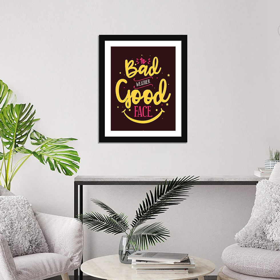 Thumbnail: WENS Framed  "Inspirational Quotes " with Front Acrylic Glass