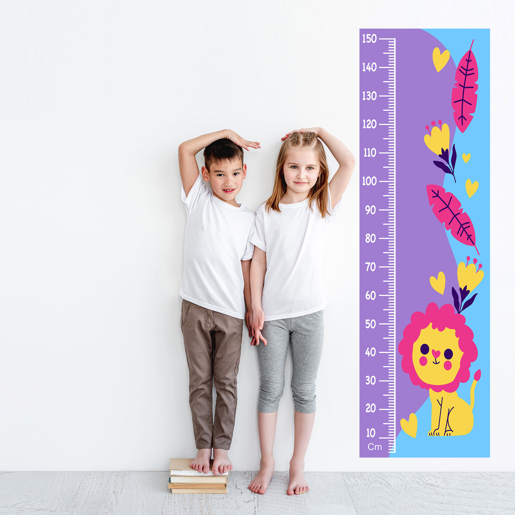 WENS Baby Lion Height Chart Wall Decal/Growth Chart-Vinyl
