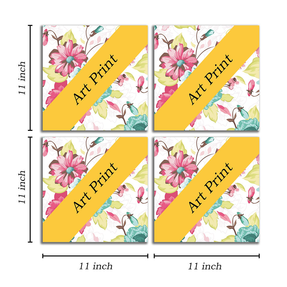 Thumbnail: Wens Cute Cartoon Laminated Wall Panels Set of 4