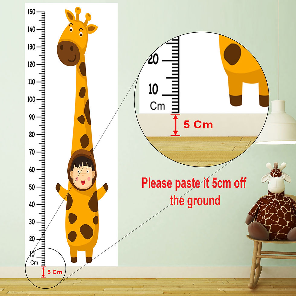 Thumbnail: WENS Book Lover Kids Height Chart Wall Decal/Growth Chart-Vinyl