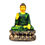 Thumbnail: WENS Green Feng Shui 8.5" Engraved Carvings Polyresin Thai Meditation Buddha