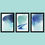 Thumbnail: WENS Framed "Moderatet Art"  Set of 3 (24 X 12 Inch)