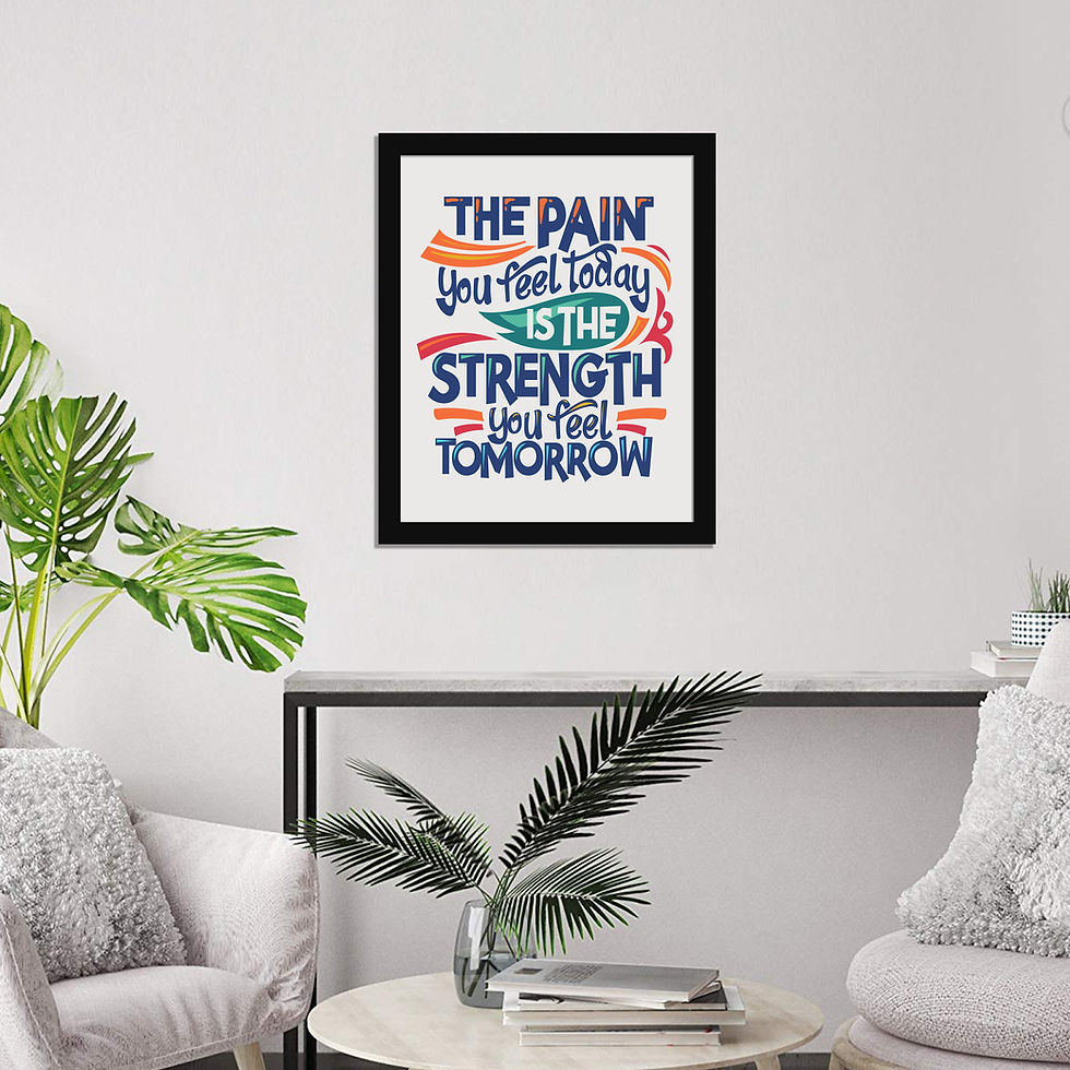 Thumbnail: WENS Framed  "Inspirational Quotes " with Front Acrylic Glass