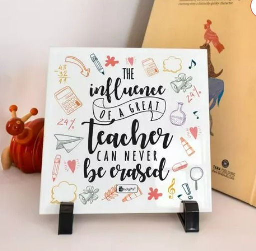 Teacher Can Never Be Erased Print Square Table Tile