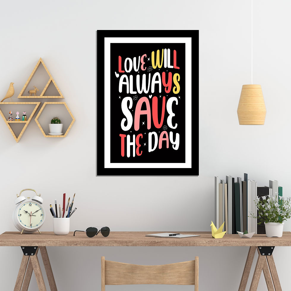 Thumbnail: Wens Laminated Valentine Quotes with Frame