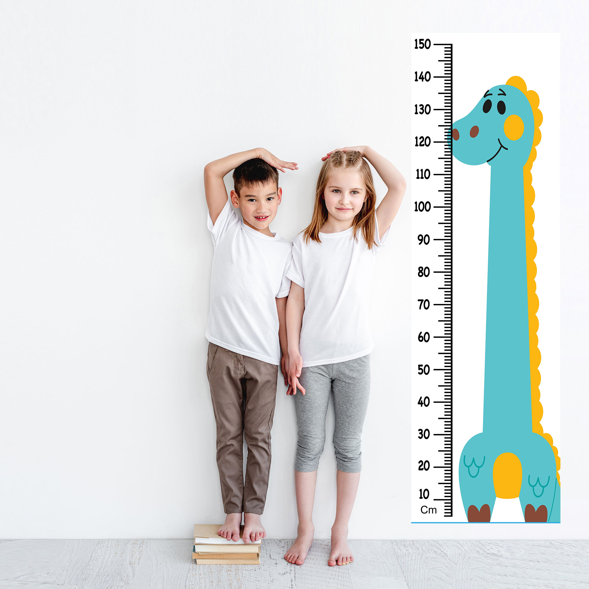 WENS Dreaming Dino Height Chart Wall Decal/Growth Chart-Vinyl