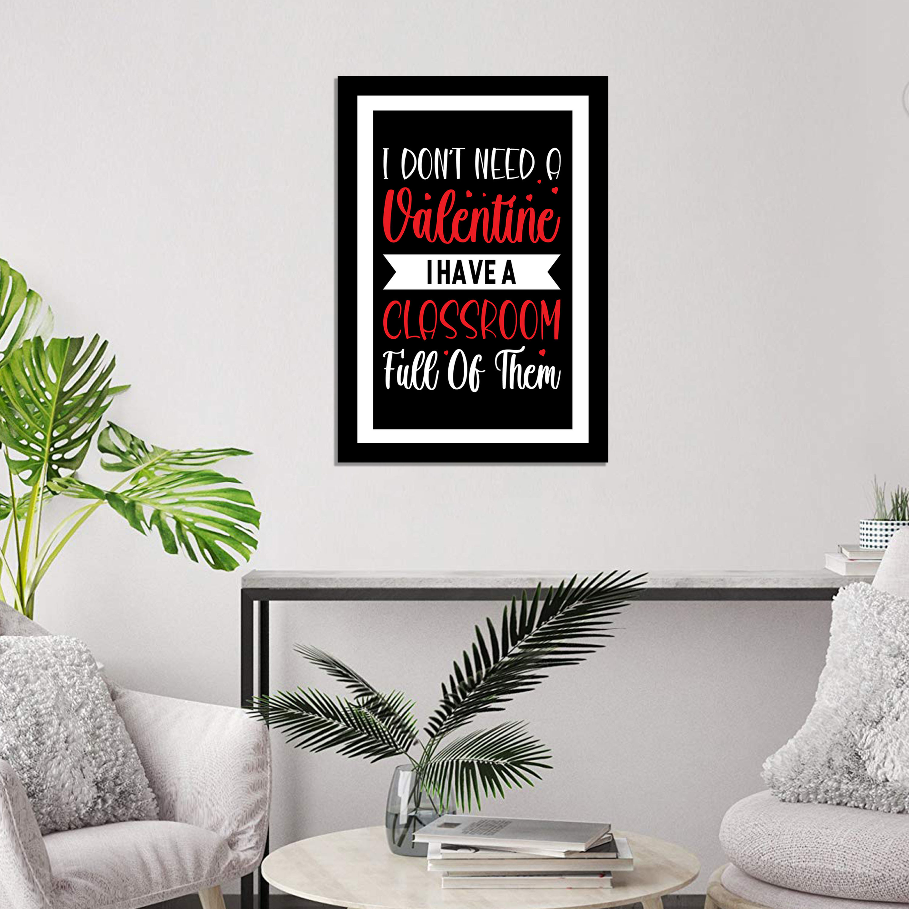 Wens Laminated Valentine Quotes with Frame